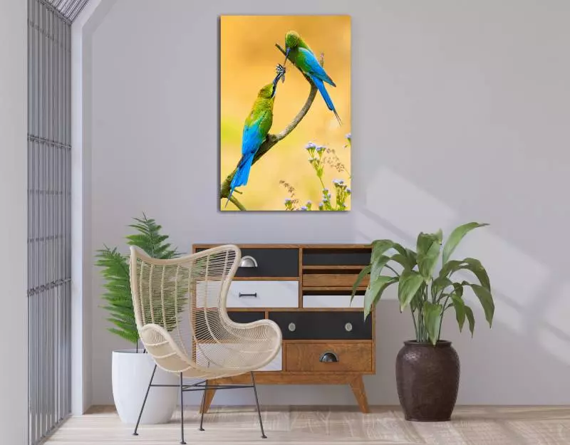 Inspiratie woonkamer met wanddecoratie 'A Gift' op plexiglas