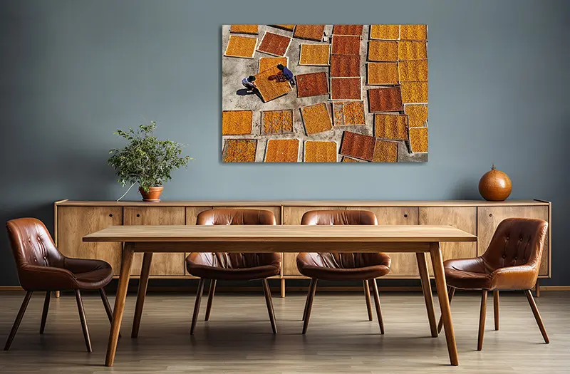 Vergaderruimte met fotokunst 'Plum'