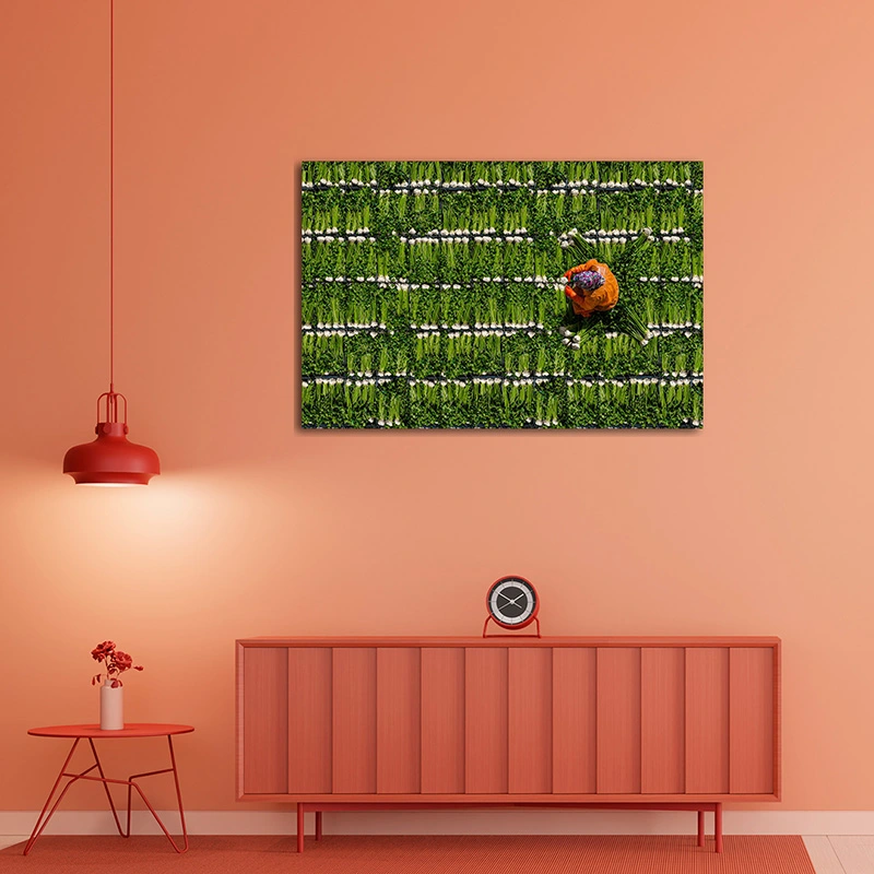 Minimalistisch interieur met fotokunst 'Kereviz'