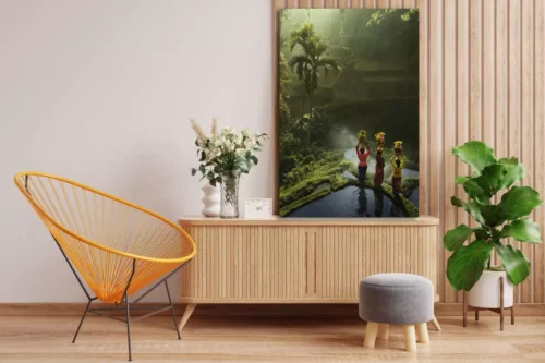 Wanddecoratie Bali in woonkamer